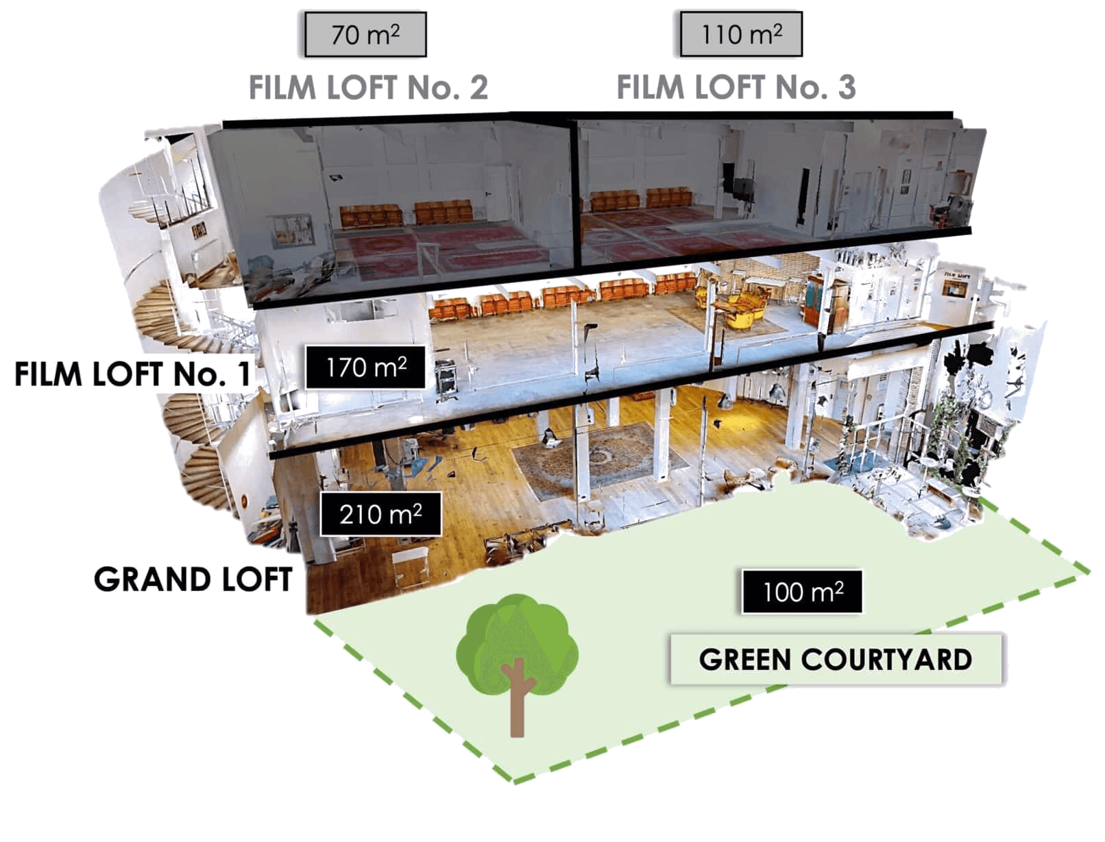GRAND LOFT With Breakout Room — Floor plan