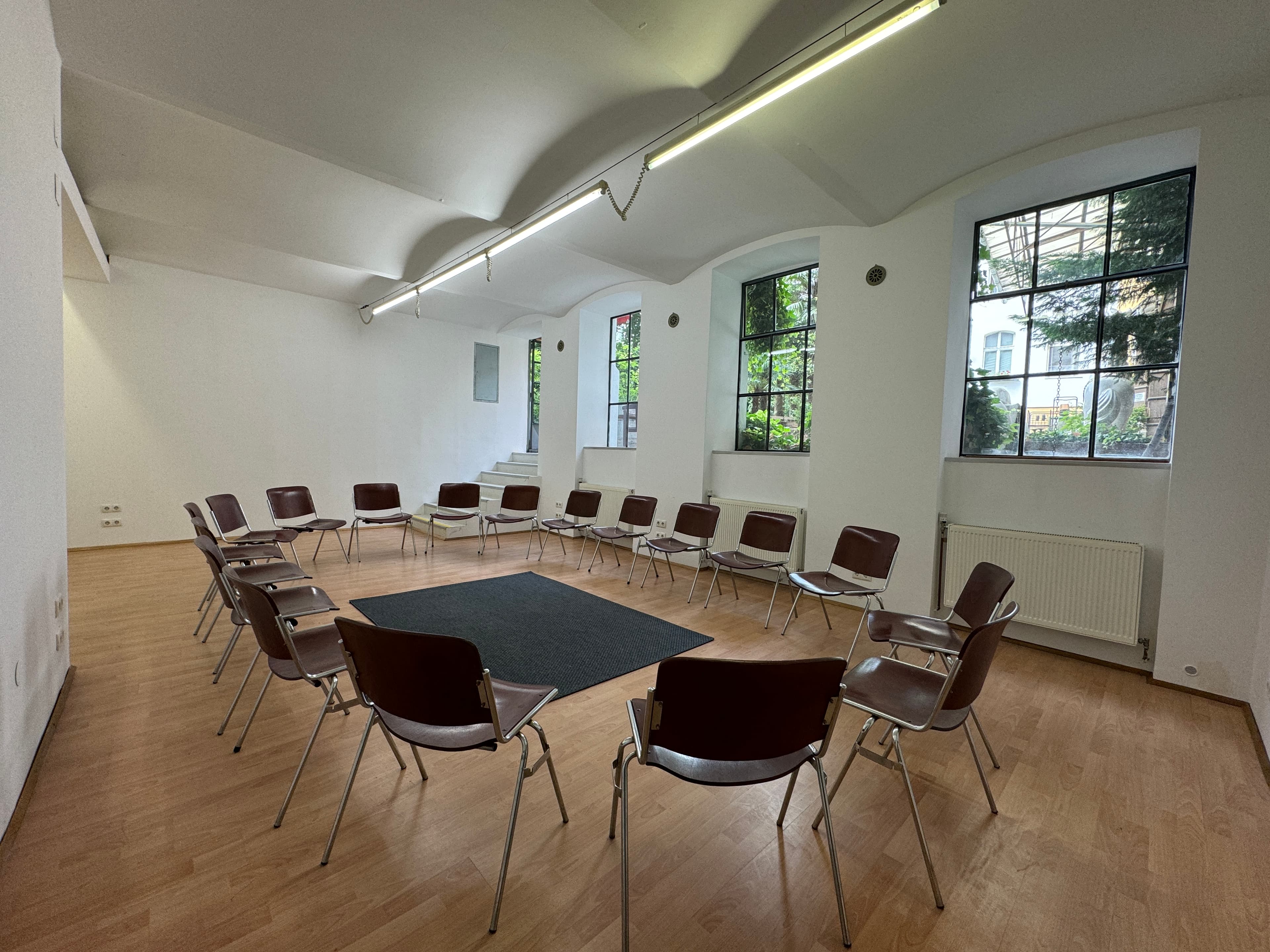 POCKET LOFT at Filmquartier Vienna — compact event venue with green outdoor area